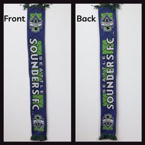 Seattle Sounders FC Soccer Scarf Ruffneck Brand Blue and Green Football Acrylic
